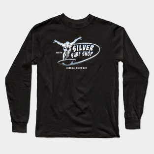 Silver Surf Shop (Black Print) Long Sleeve T-Shirt